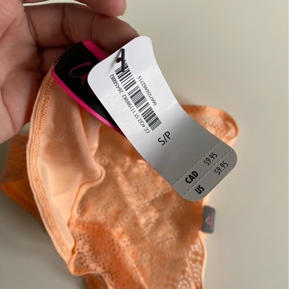 NWT ๐ La Senza Lace Front Thong Panties in Peach โข S Small - Picture 4 of 5